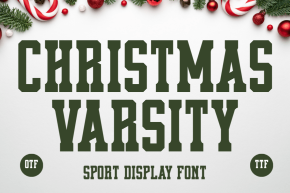 Christmas Varsity: A Sport Display Font for Modern Design