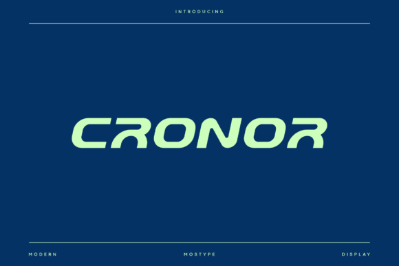 Cronor: The Modern Display Font for Dynamic Branding