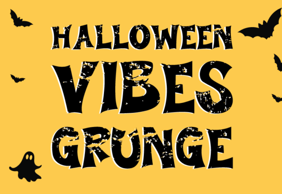 Halloween Vibes Grunge: A Bold Typeface for Spooky Design