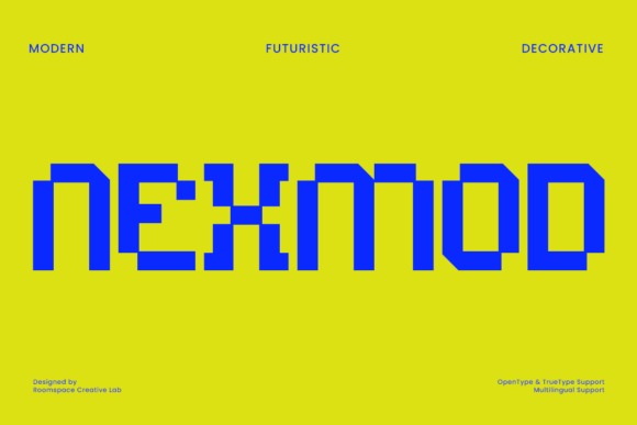 Nexmod Regular: A Bold Font for Modern Design